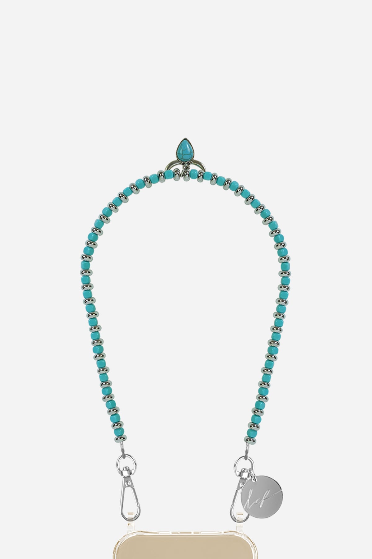 Chaine Courte Sky Turquoise 40 cm