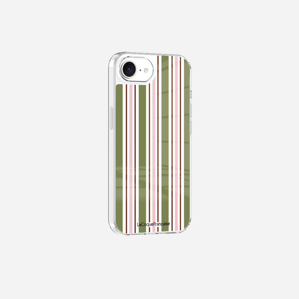 Coque Sans Anneaux Imprimee Rayure Kaki - 22