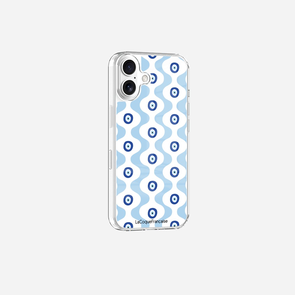Coque Sans Anneaux Imprimee Vagues Bleu - 22
