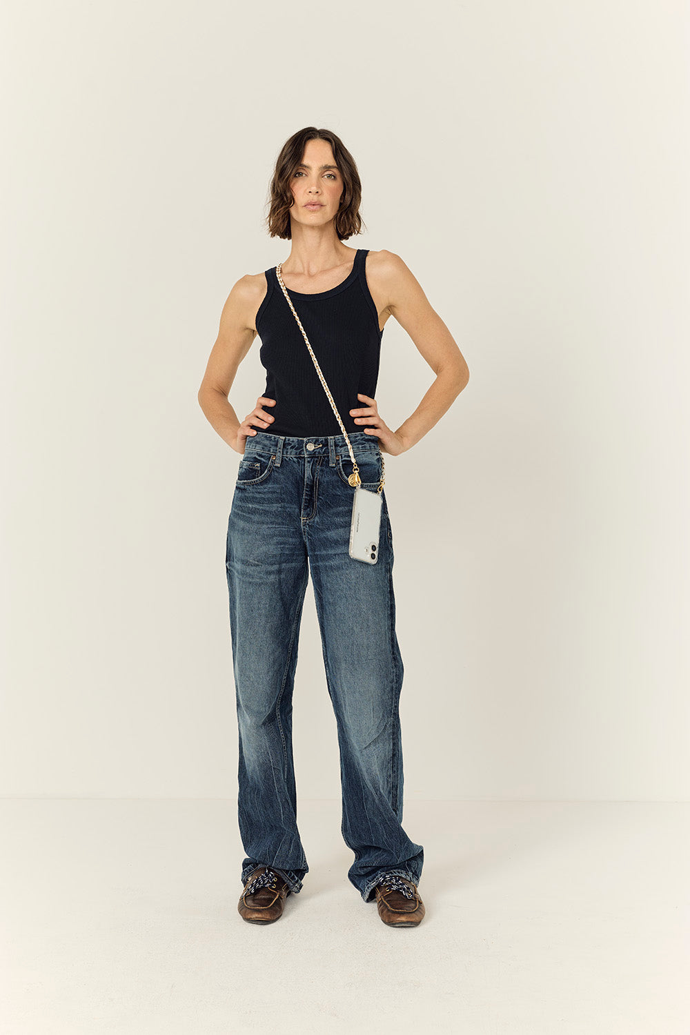Chaine Longue Lou Blanc 120 cm - 4