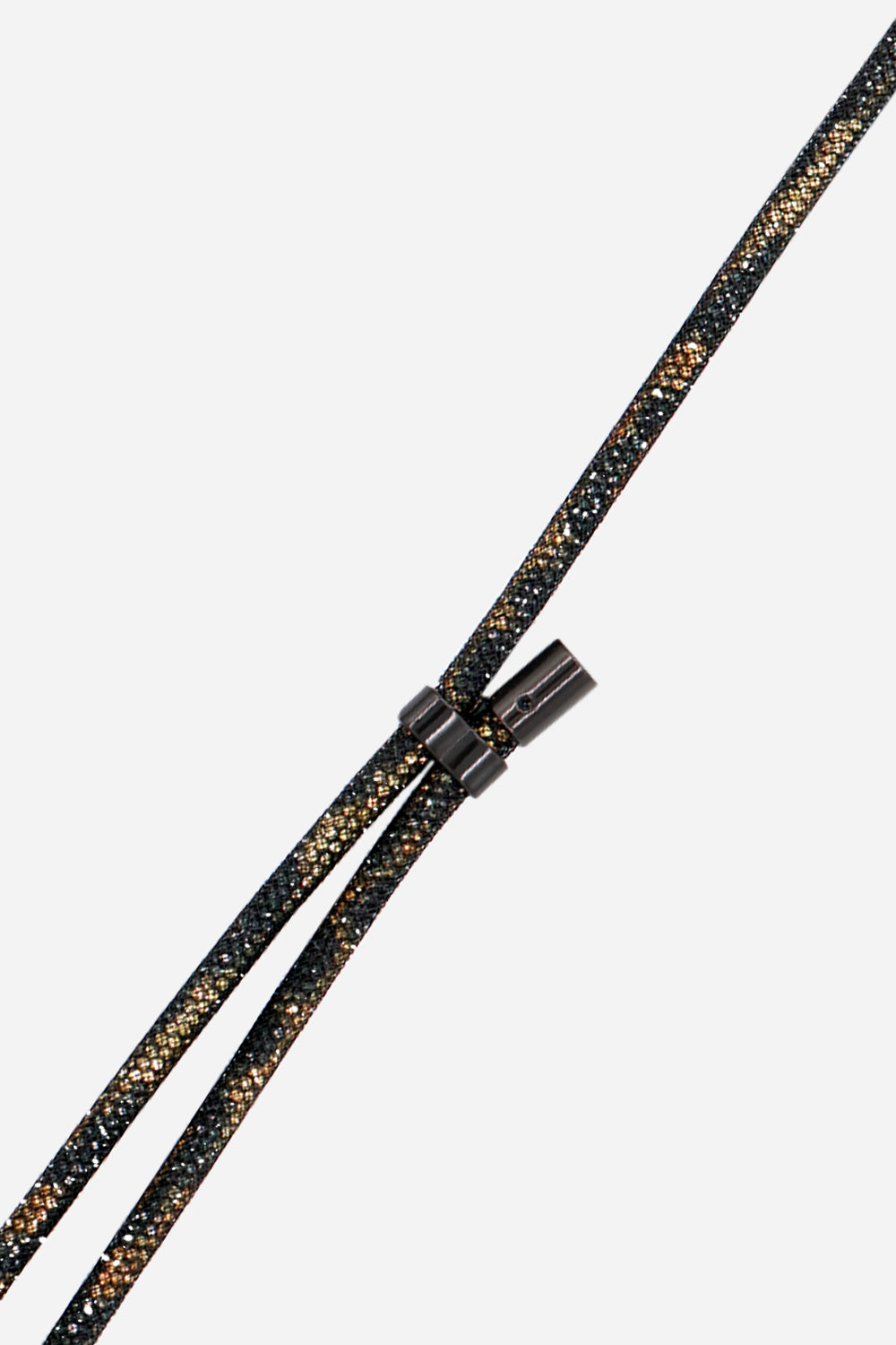 Cordon Mariah noir a strass imprime leopard - 2