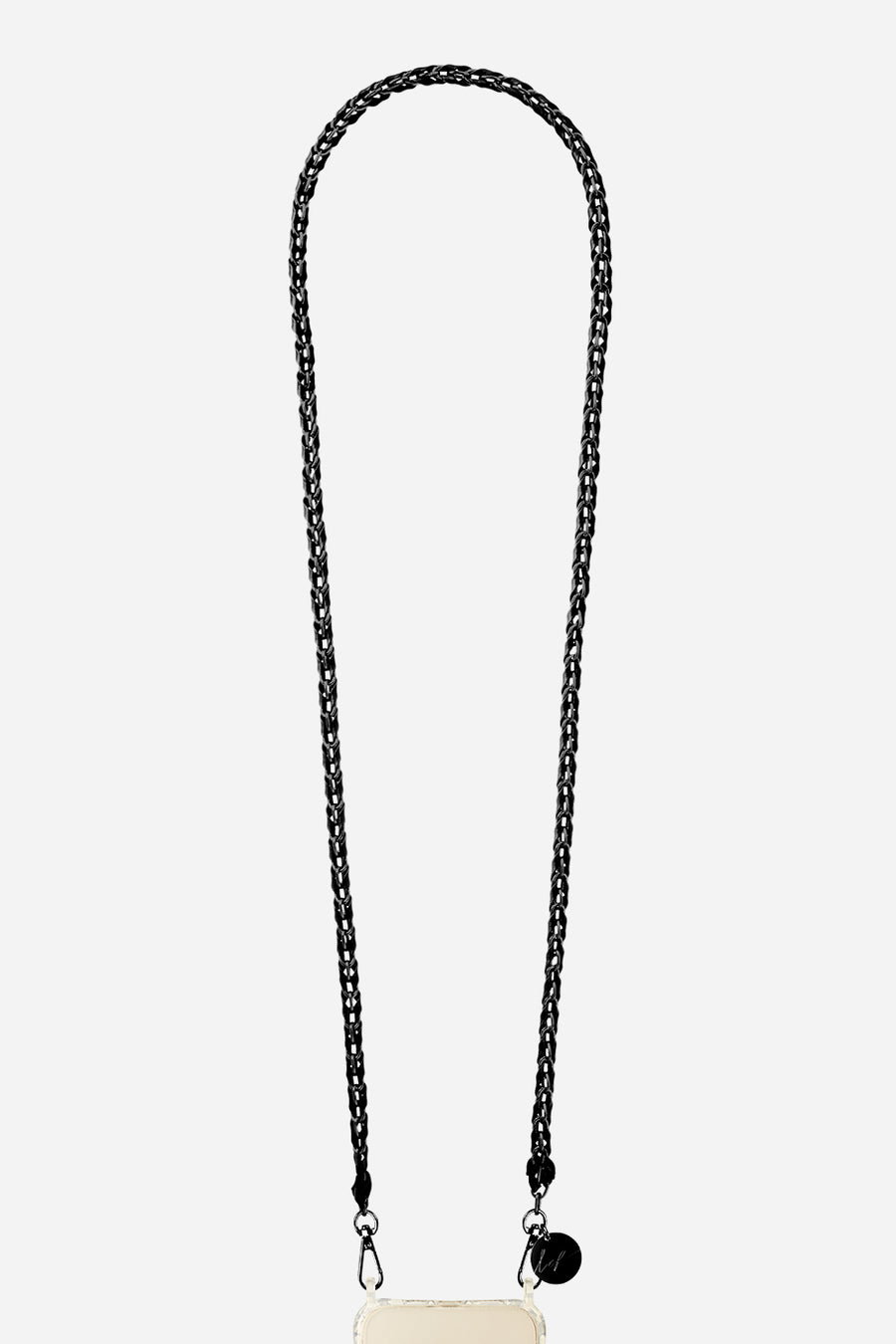 Chaine Longue Lou Noir 120 cm