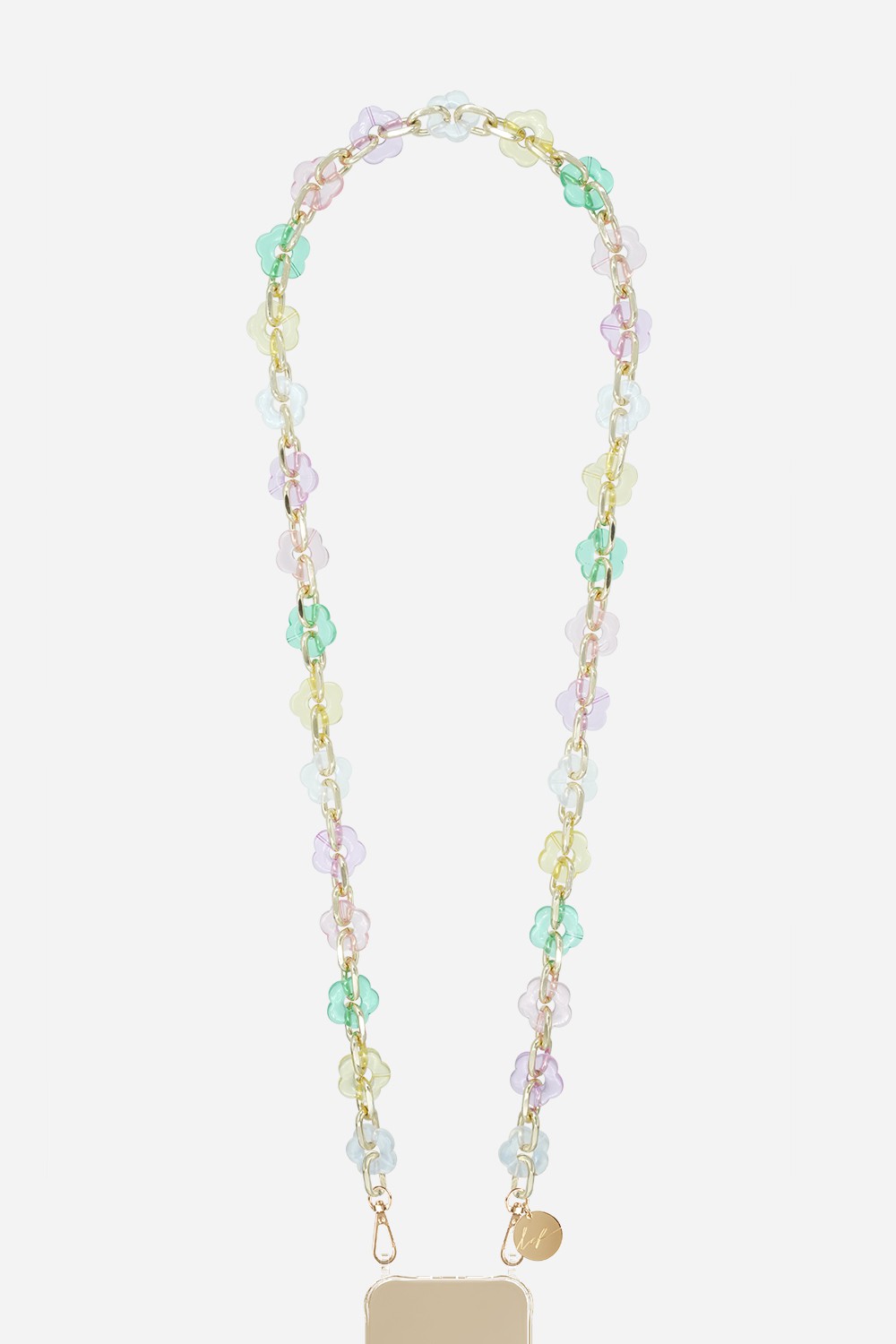 Chaine Longue Cassy Fleurs Pastelle 120 cm
