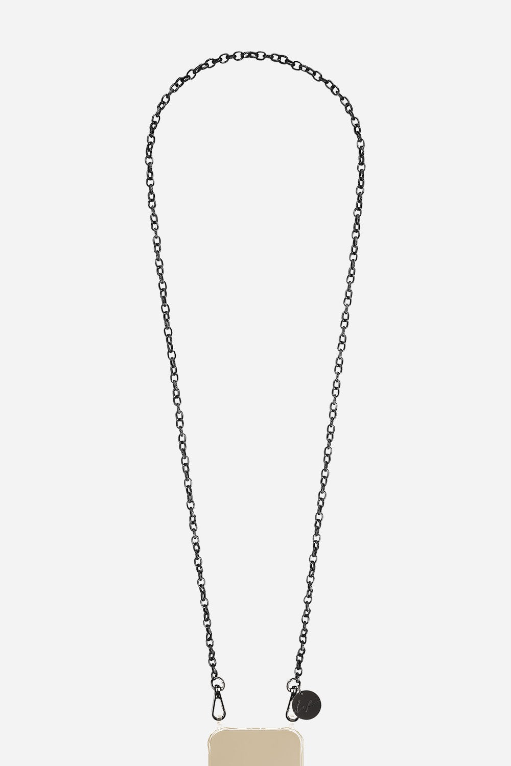 Chaine Longue Aya Noir 120 cm