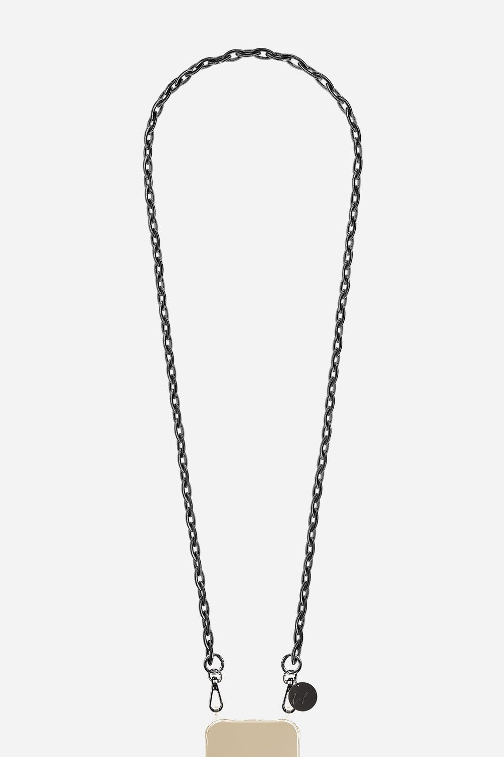 Chaine Longue Pia Noir 120 cm