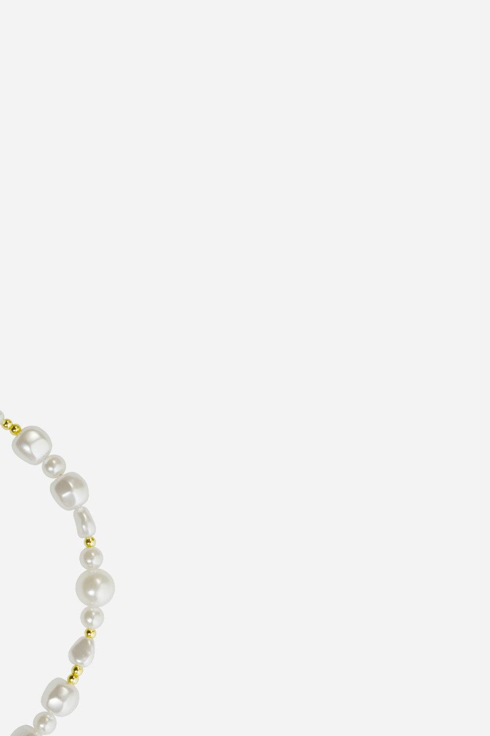 Melia Short Chain, White, 40 cm