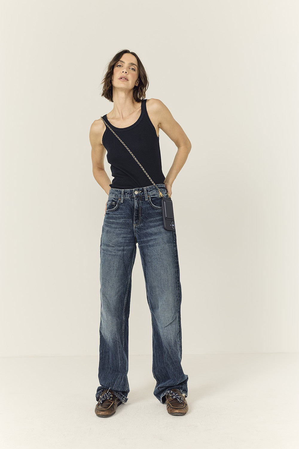 Chaine Longue Lou Bleu 120 cm