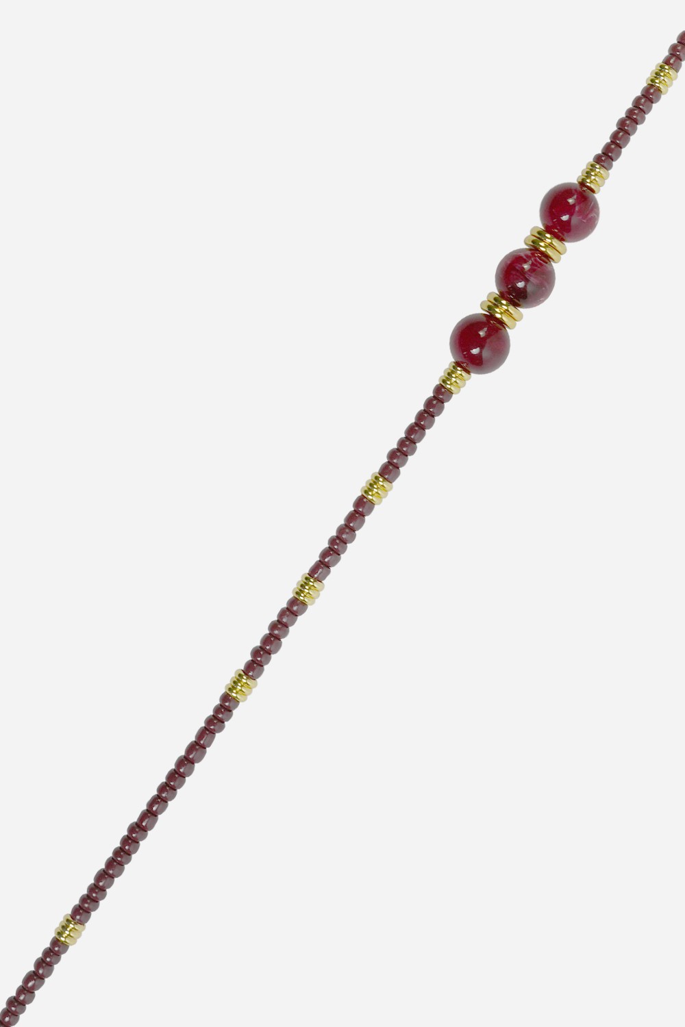 Chaine Longue Iris Bordeaux 120 cm