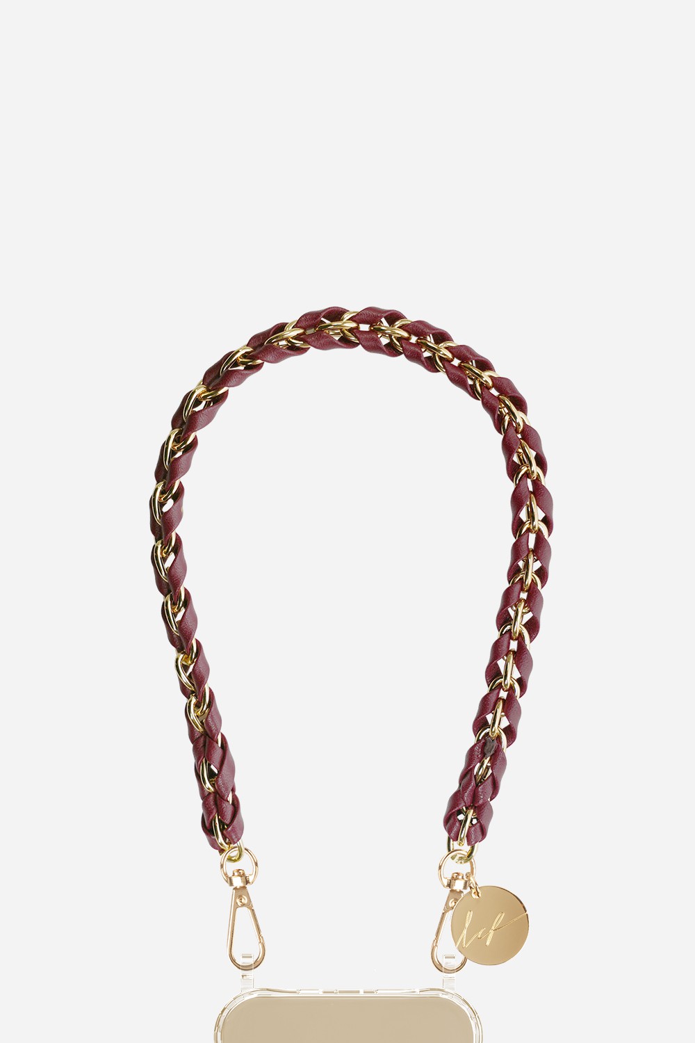 Chaine Courte Lou Bordeaux 40 cm