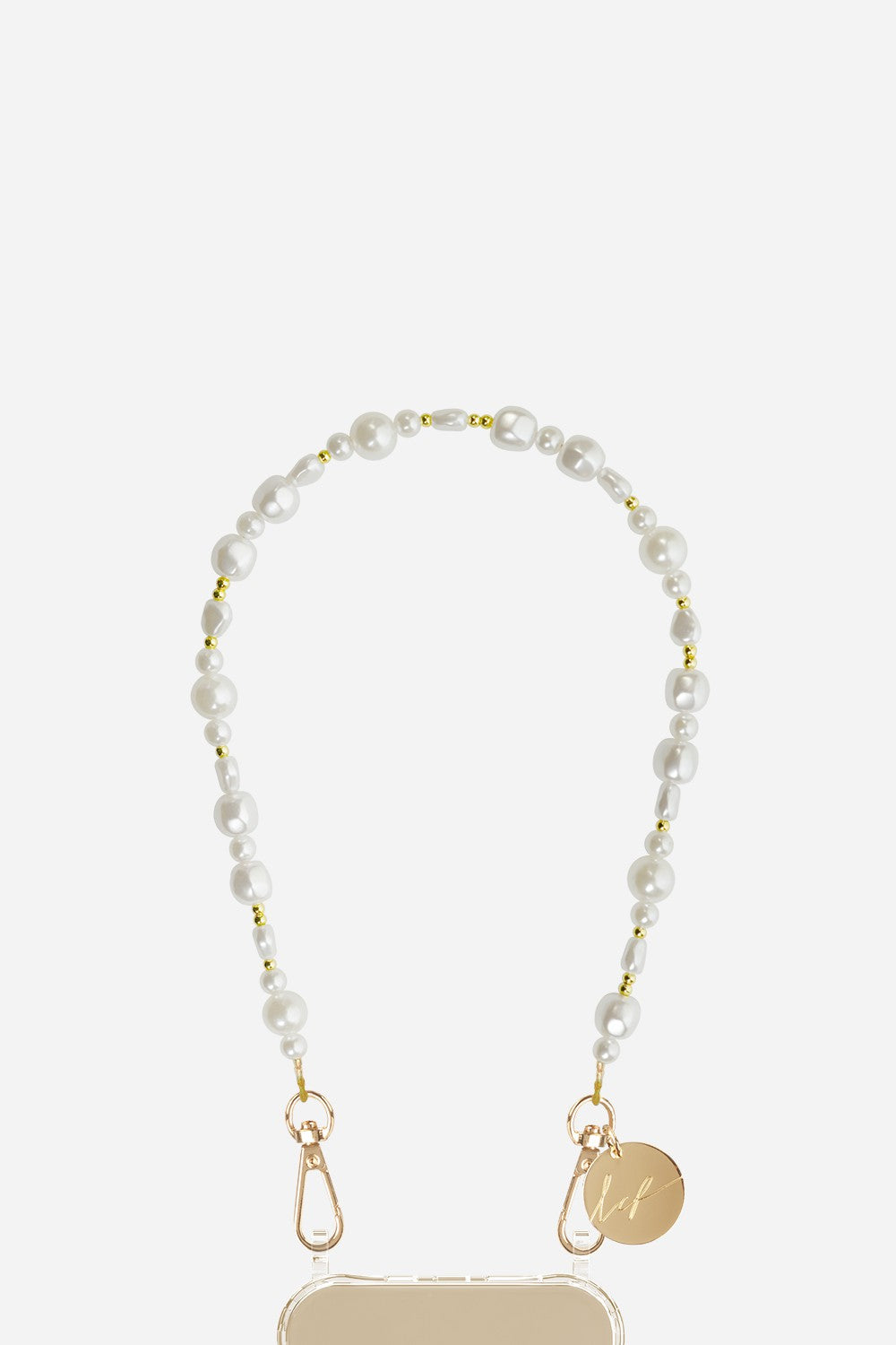 Melia Short Chain, White, 40 cm