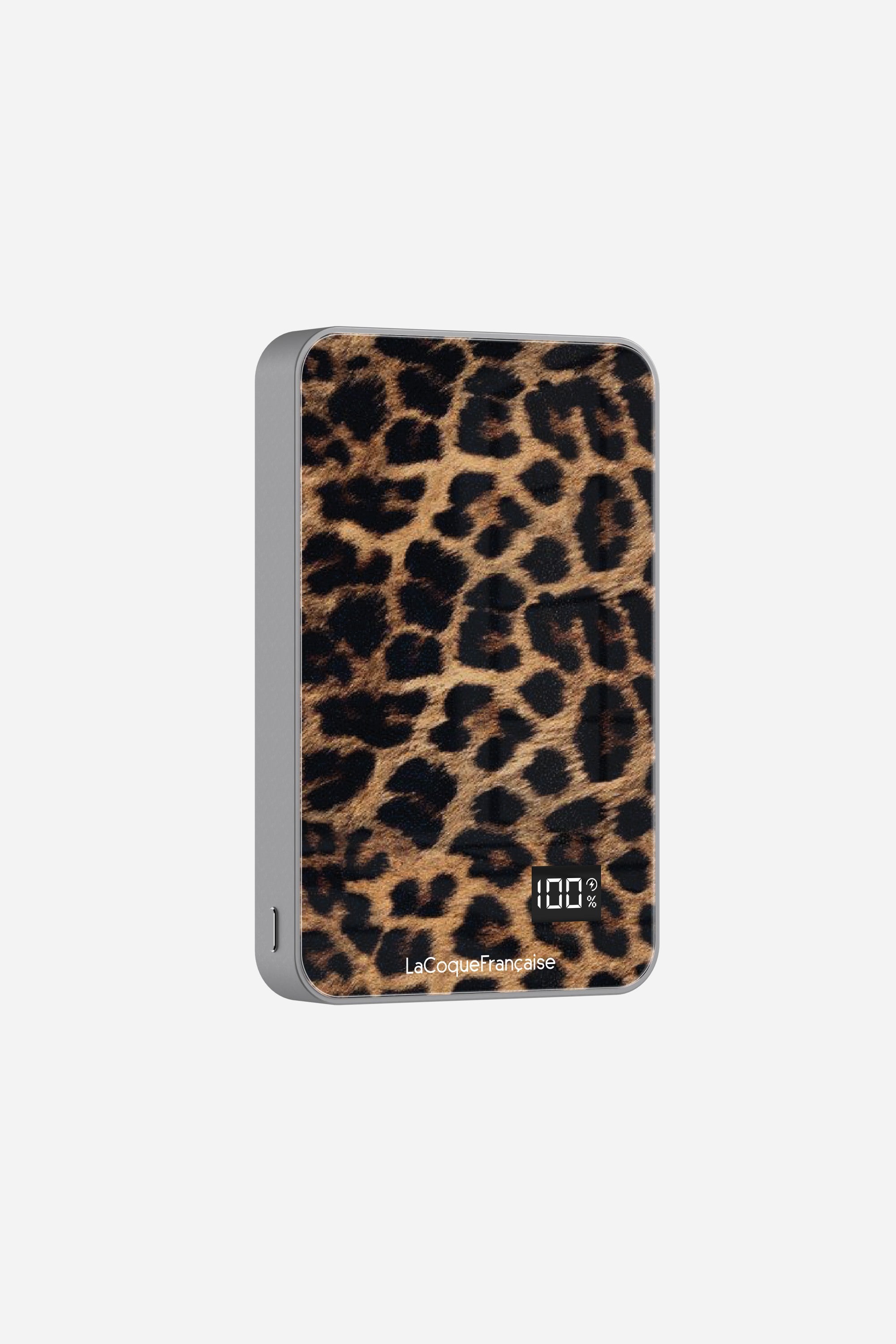 Ring case + battery + short chain Cassy tortoiseshell brown flowers