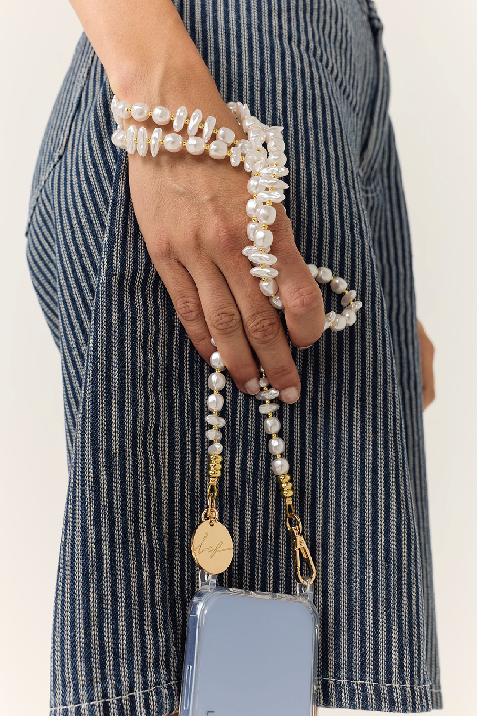Liviya Long Chain White 120 cm