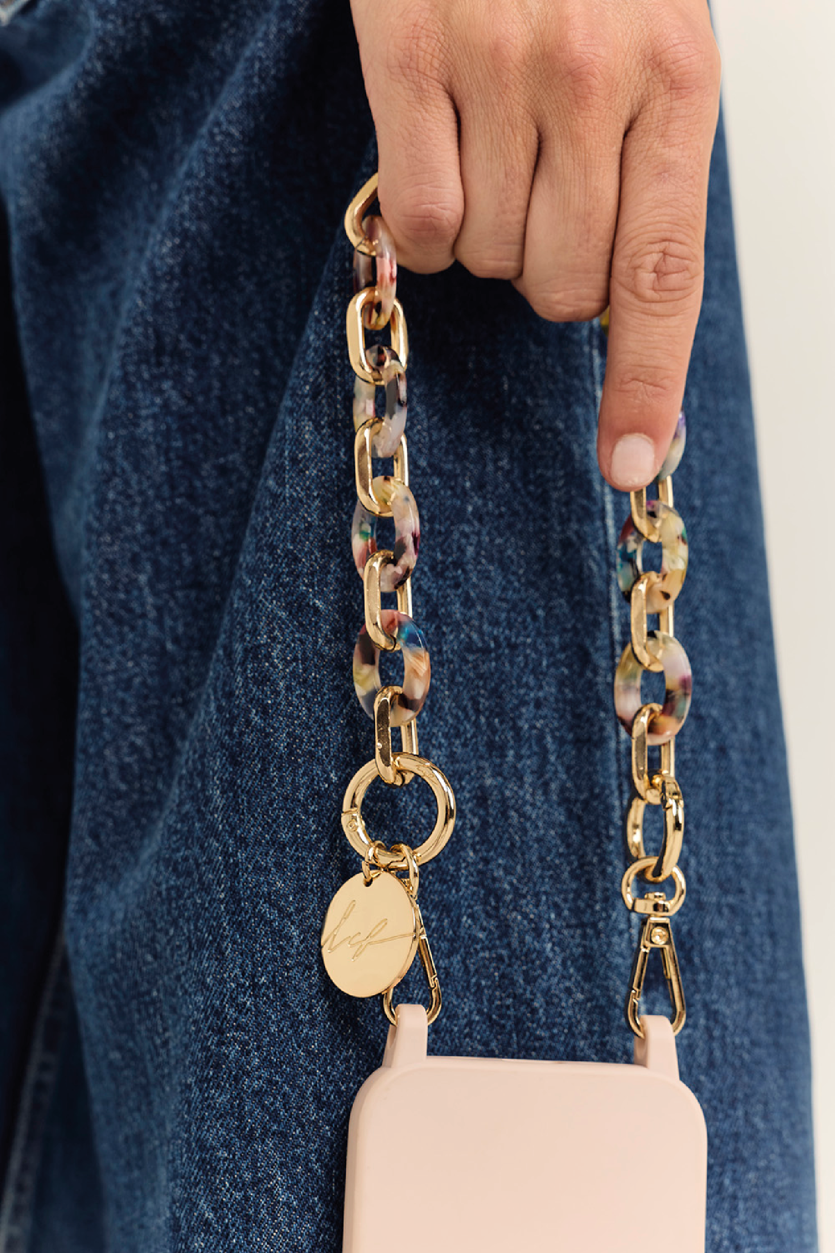 Short Necklace Cassy Tortoiseshell Multi 40 cm