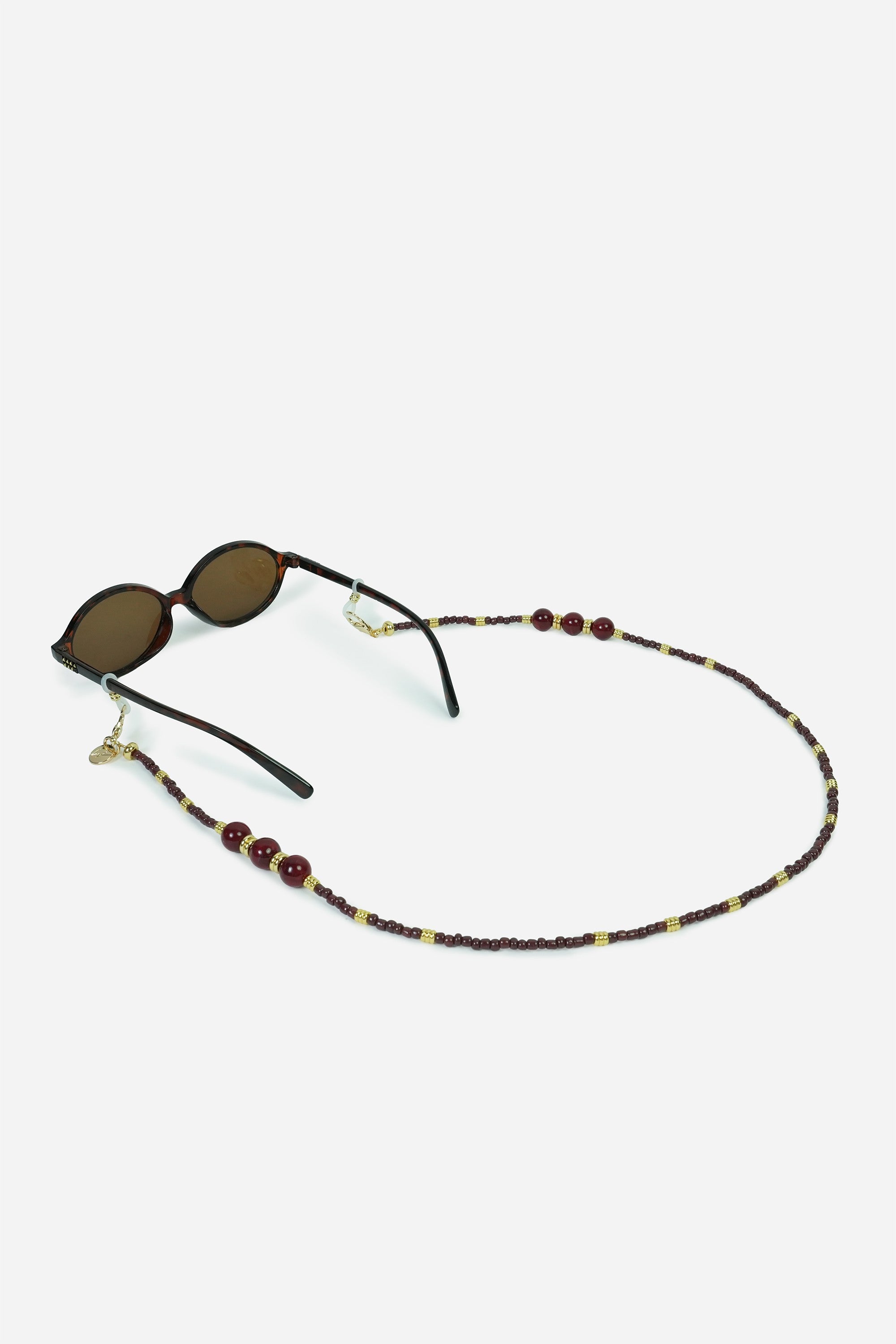 Bijoux Chaine De Lunettes Iris Bordeaux 72 cm