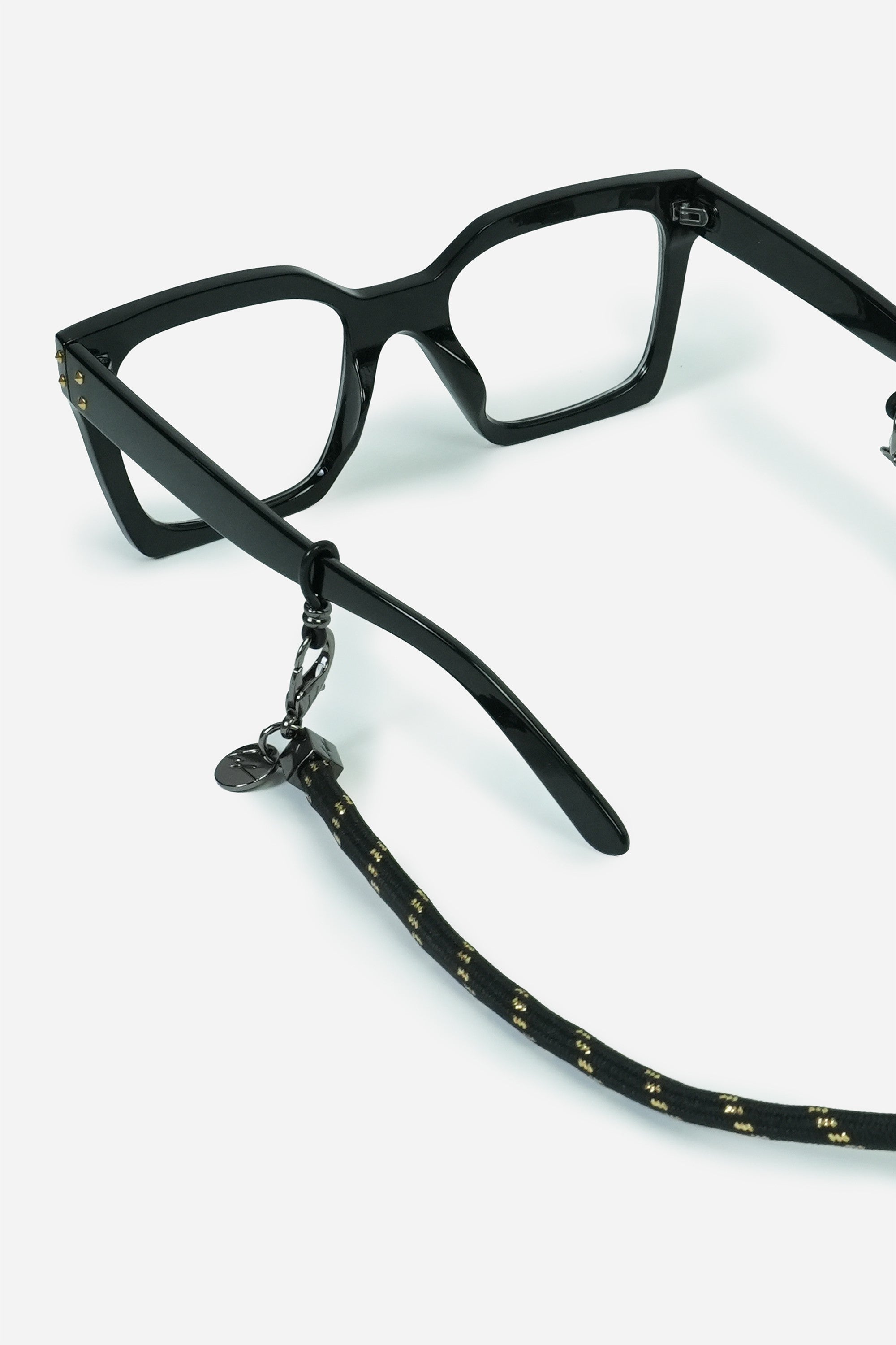 Bijoux Chaine De Lunettes Liam Noir Et Dore 72 cm - 2