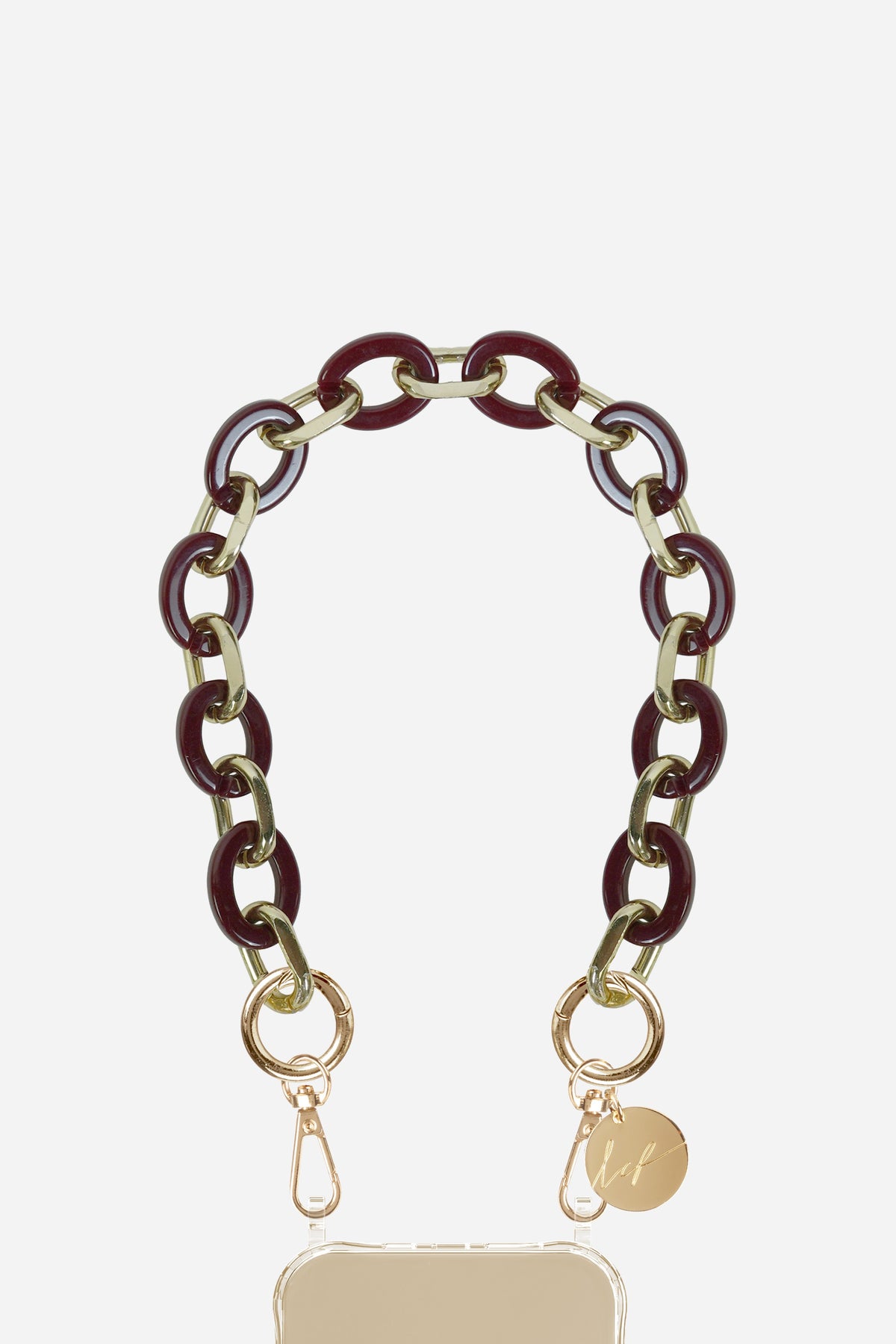 Chaine Courte Cassy Bordeaux 40 cm - 2