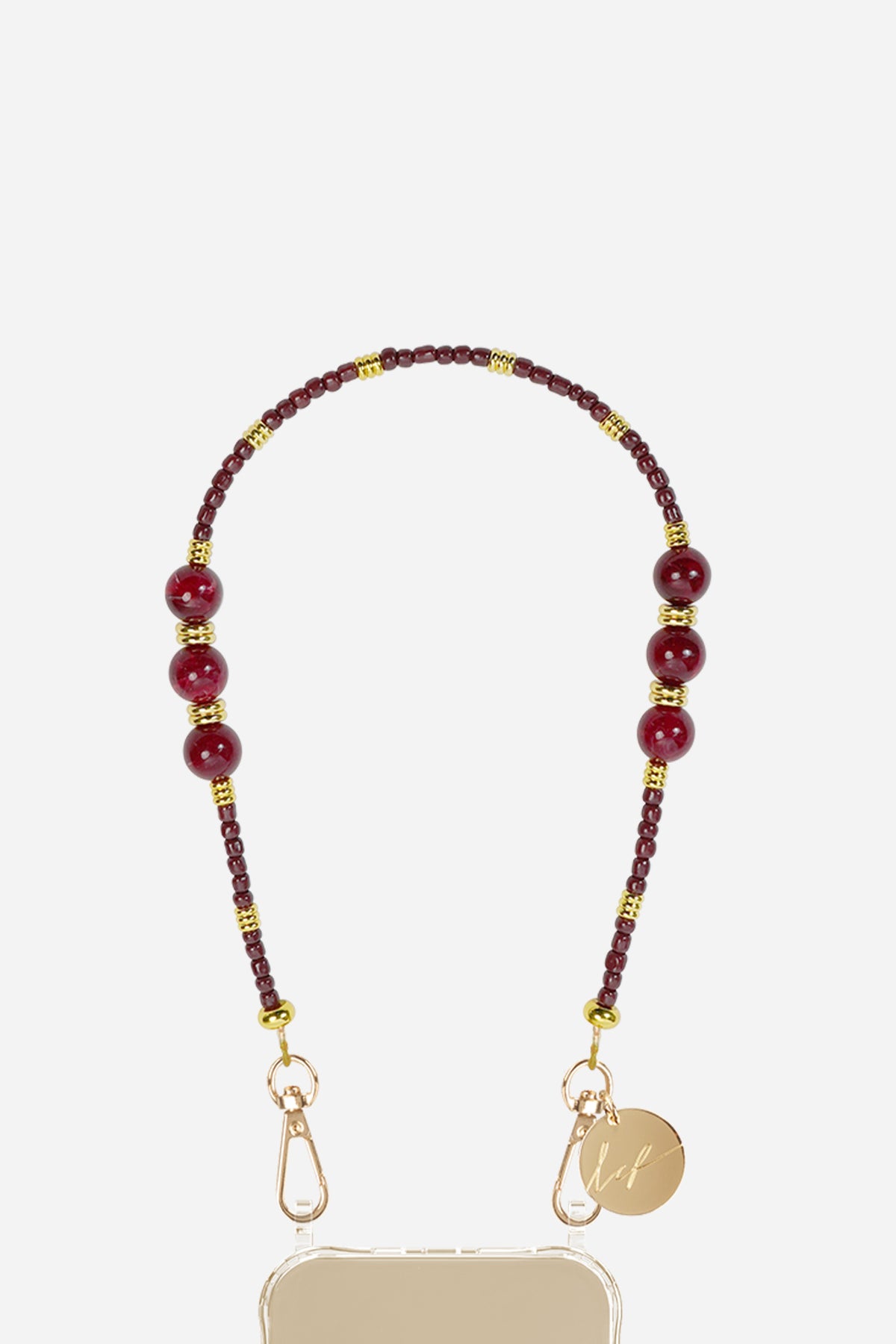 Chaine Courte Iris Bordeaux 40 cm - 2