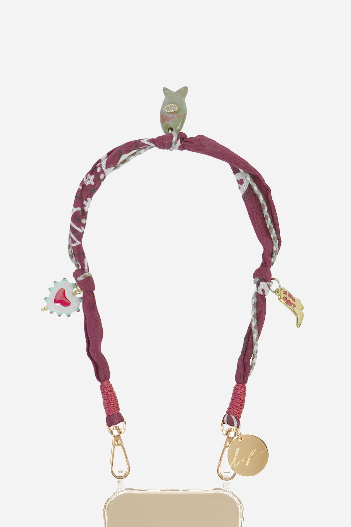 Chaine Courte Laia Bordeaux 40 cm - 2