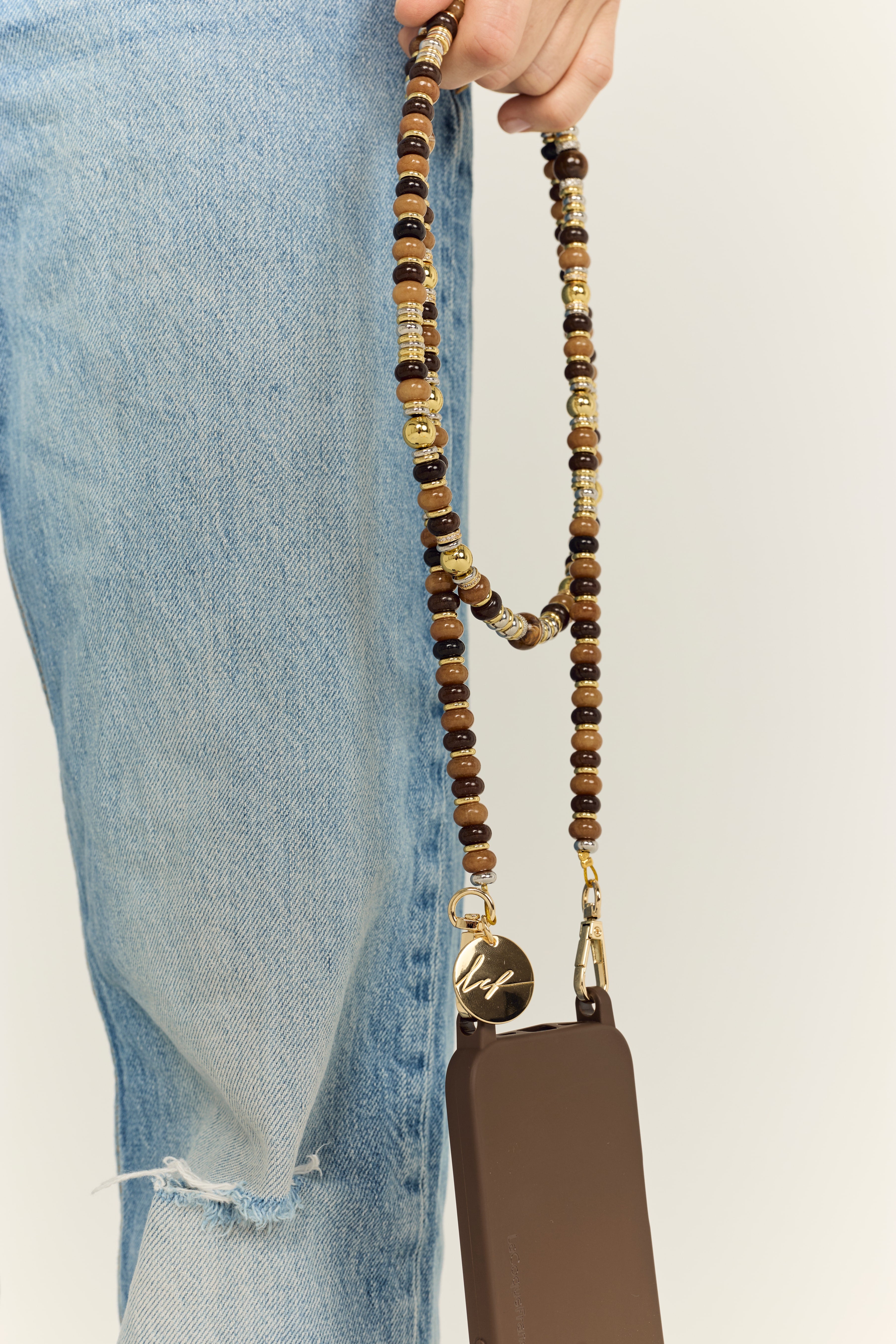 Chaine Longue Alisha Marron 120 cm - 3