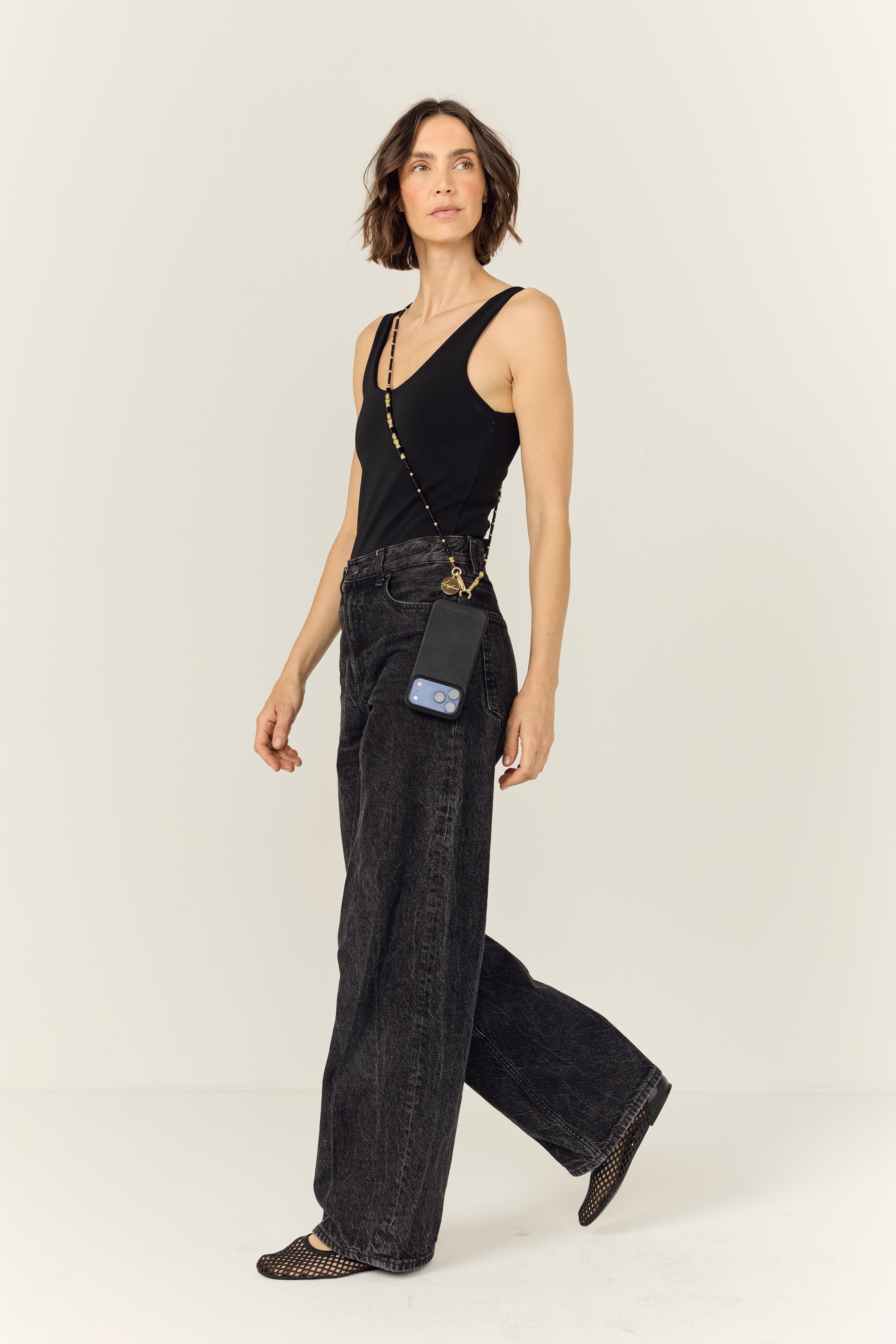 Chaine Longue Avni Noir 120 cm - 4