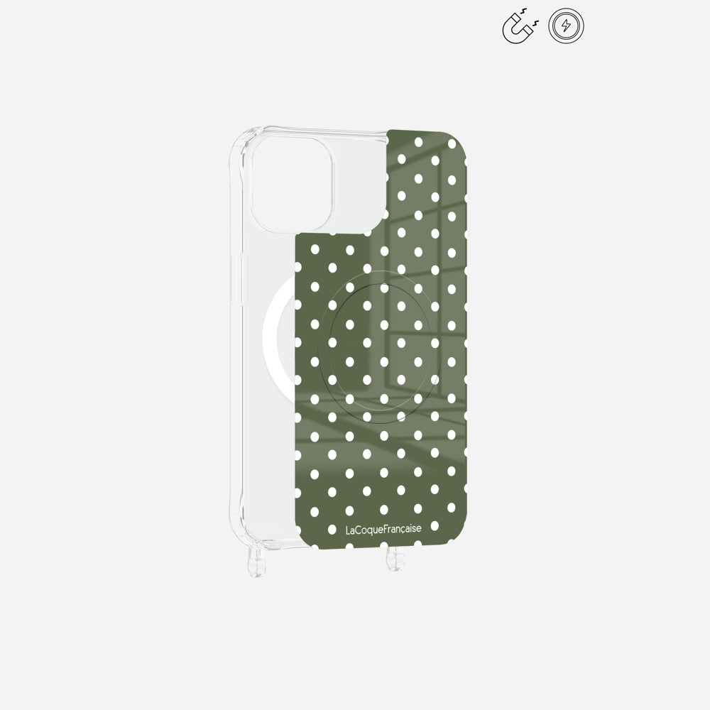 Plaque Magnetique Imprimee Pois Kaki - 12