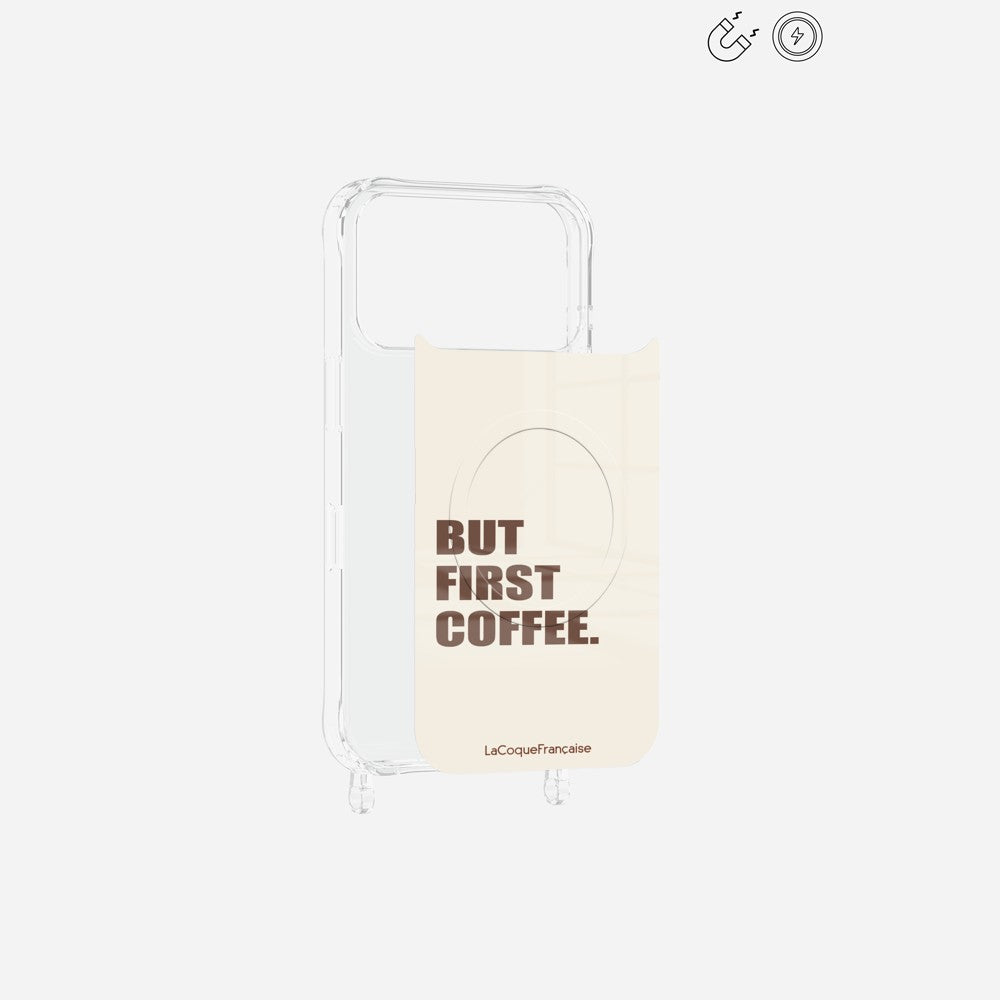Plaque Magnetique Imprimee But First Coffee
