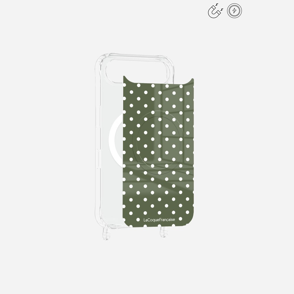 Plaque Magnetique Imprimee Pois Kaki - 4