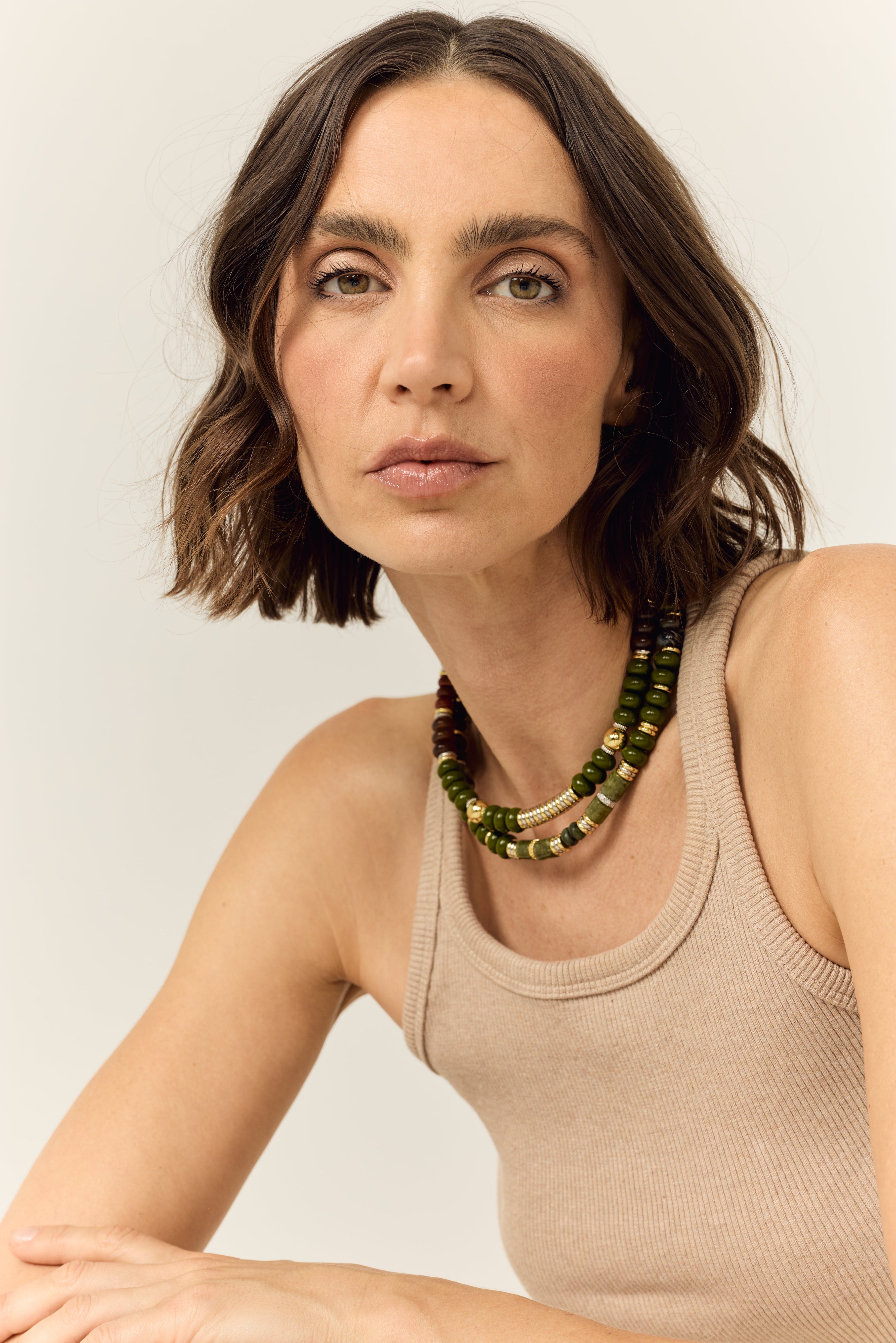 Chaine Courte Suzanne Vert 40 cm - 139