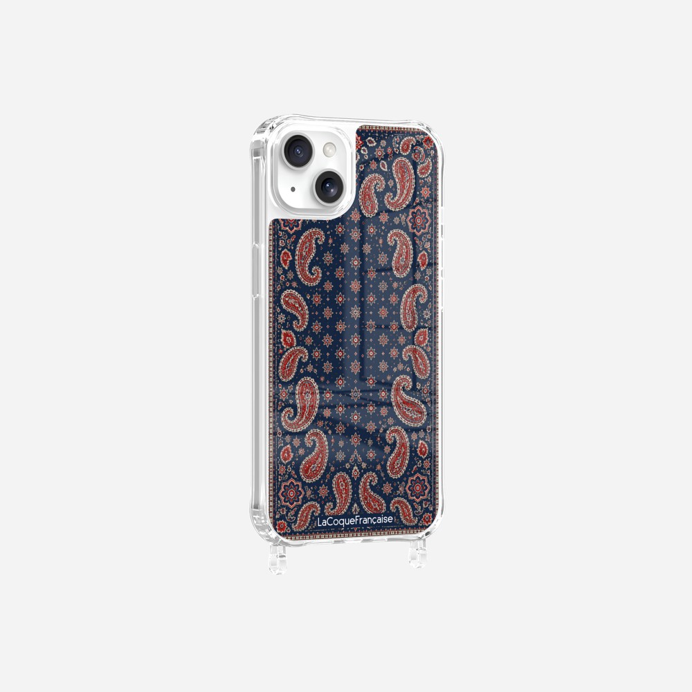 Coque Anneaux Imprimee Cachemire Marine - 11