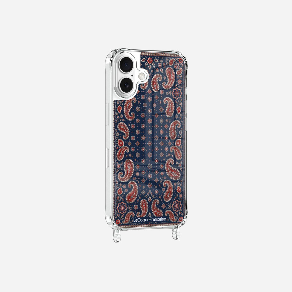 Coque Anneaux Imprimee Cachemire Marine - 3