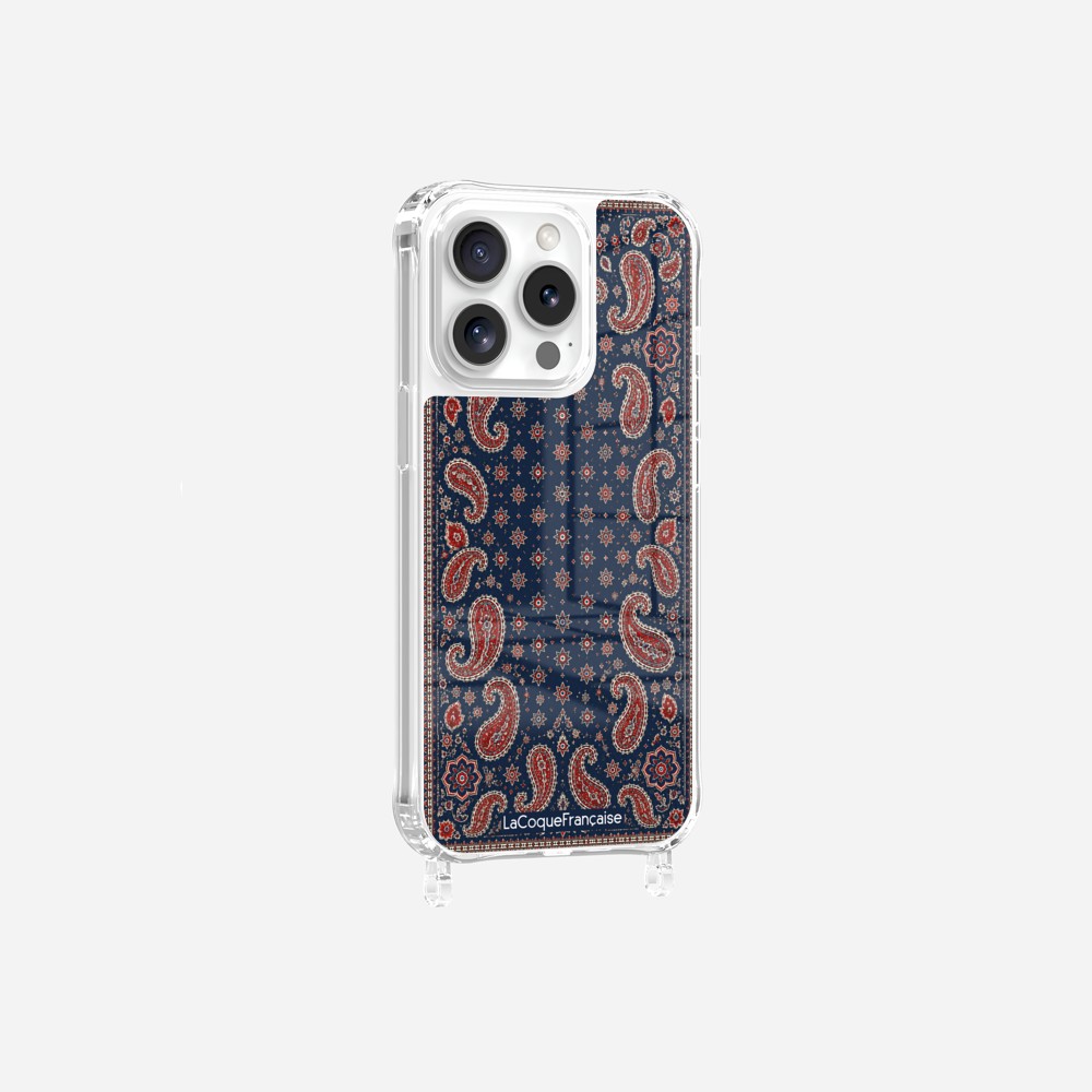 Coque Anneaux Imprimee Cachemire Marine - 14