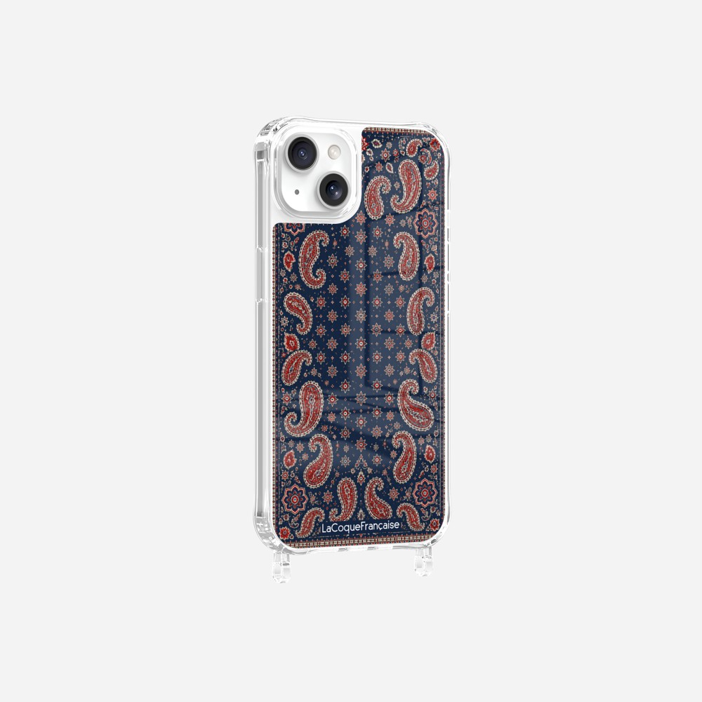 Coque Anneaux Imprimee Cachemire Marine - 15