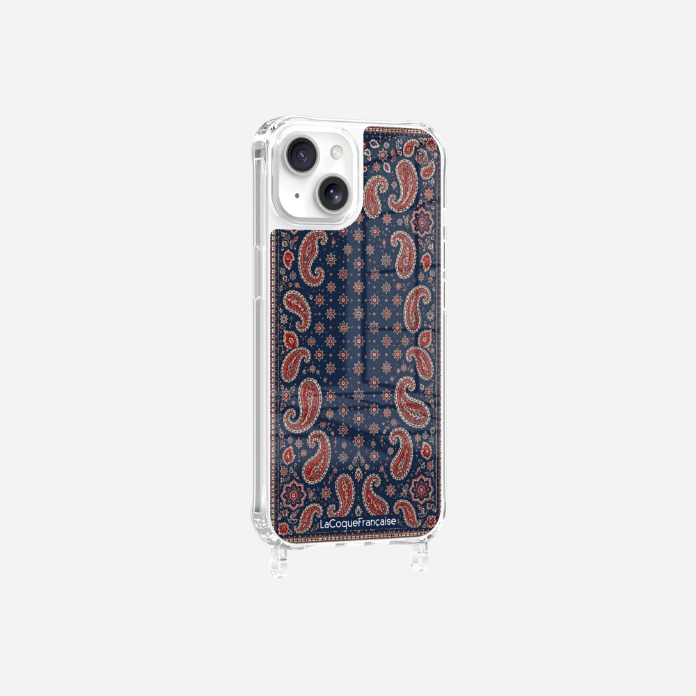 Coque Anneaux Imprimee Cachemire Marine - 16