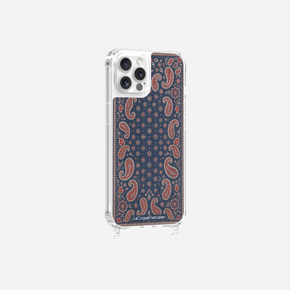 Coque Anneaux Imprimee Cachemire Marine - 21