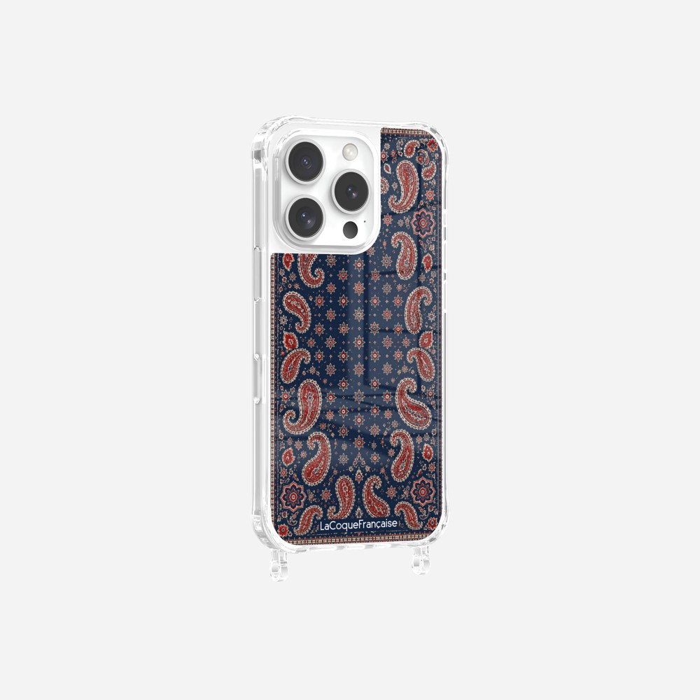 Coque Anneaux Imprimee Cachemire Marine - 6