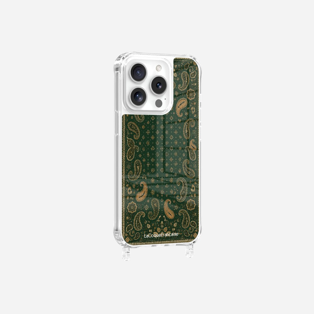 Coque Anneaux Imprimee Cachemire Vert - 10
