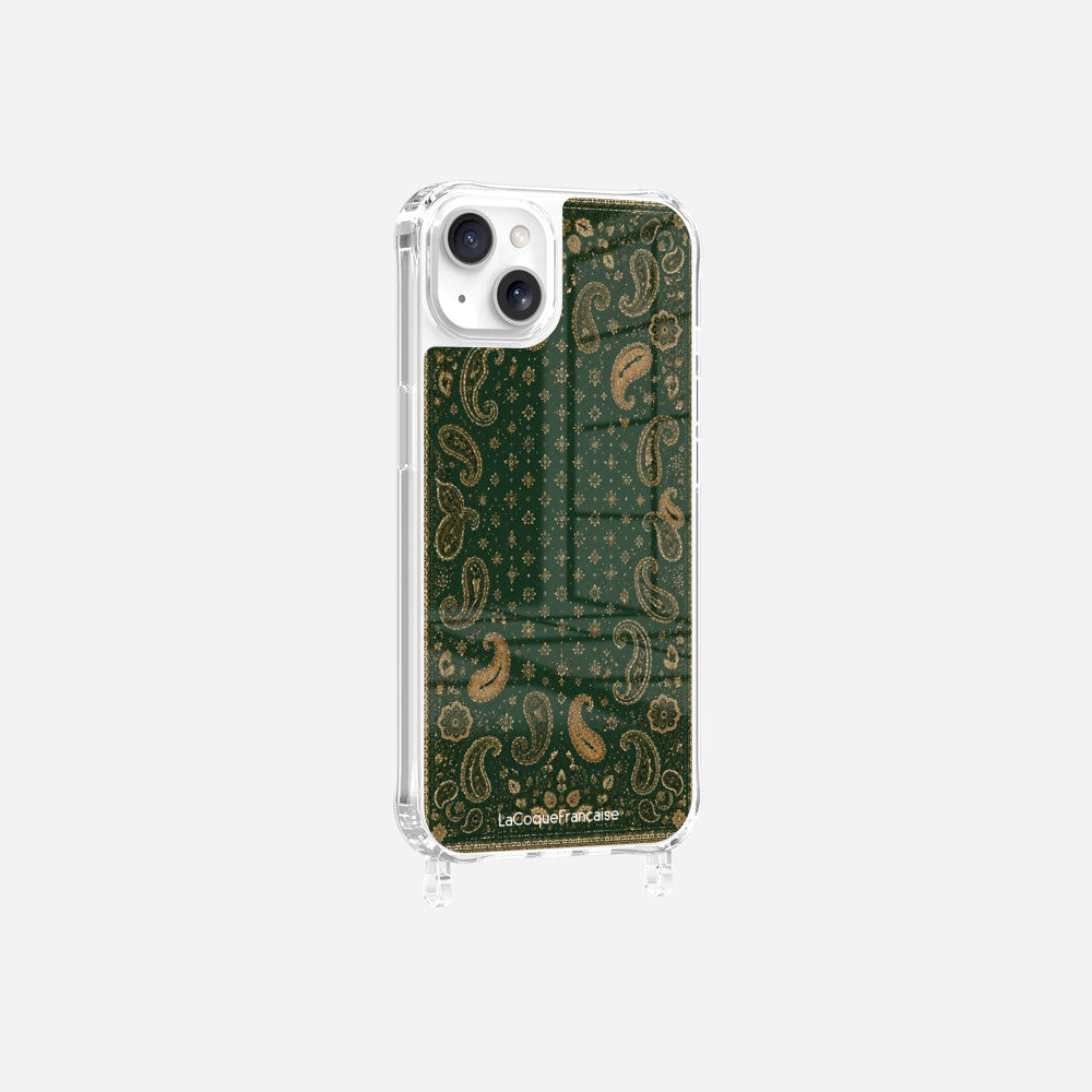 Coque Anneaux Imprimee Cachemire Vert - 15