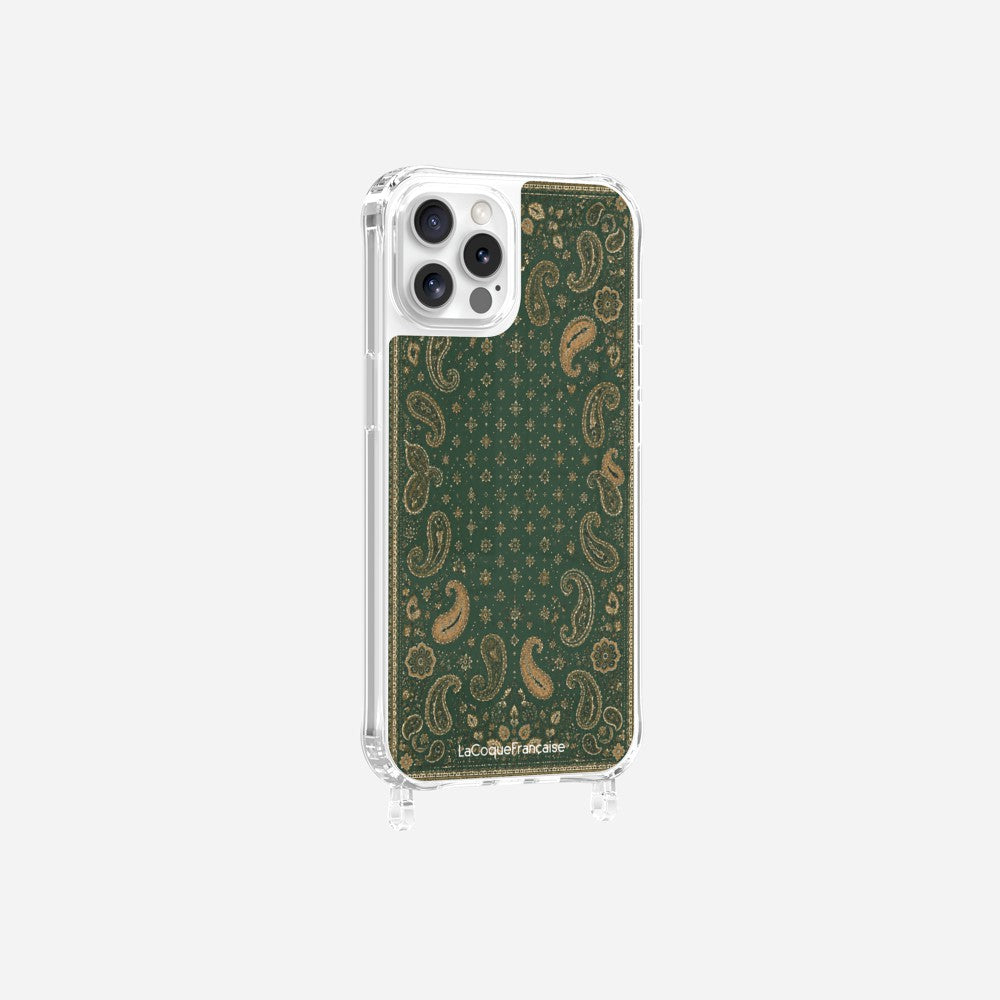 Coque Anneaux Imprimee Cachemire Vert - 21