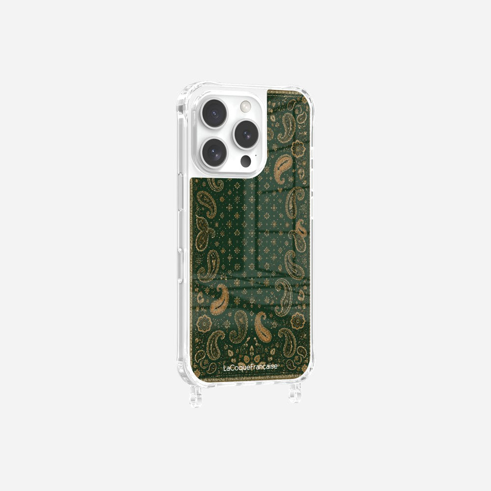 Coque Anneaux Imprimee Cachemire Vert - 6