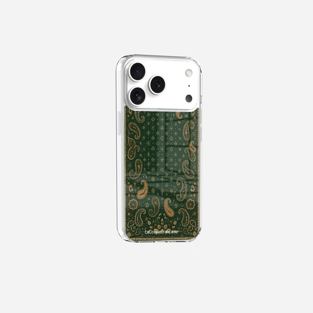 Coque Sans Anneaux Imprimee Cachemire Vert