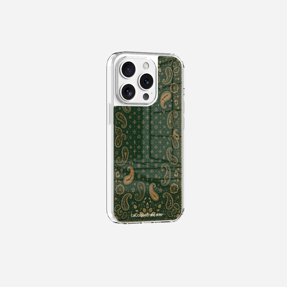 Coque Sans Anneaux Imprimee Cachemire Vert - 10