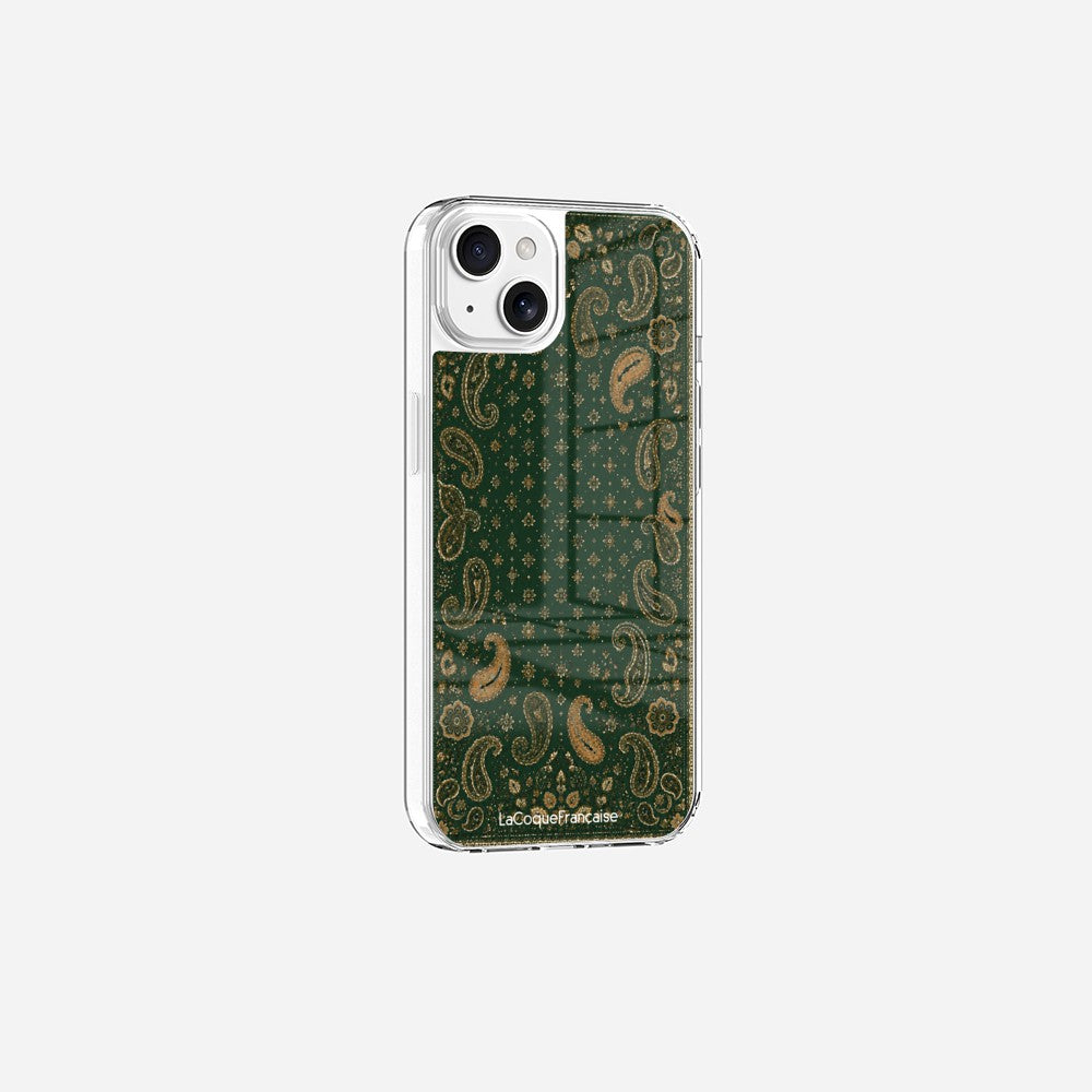 Coque Sans Anneaux Imprimee Cachemire Vert - 15