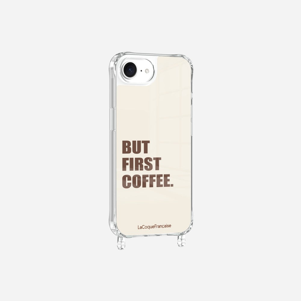 Coque Anneaux Imprimee But First Coffee - 2