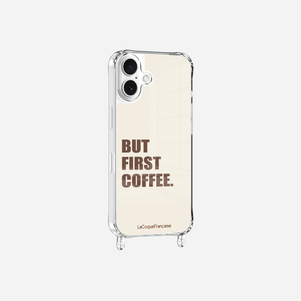 Coque Anneaux Imprimee But First Coffee - 3