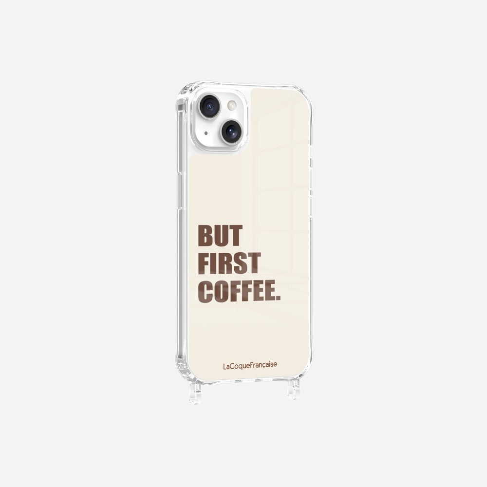Coque Anneaux Imprimee But First Coffee - 15
