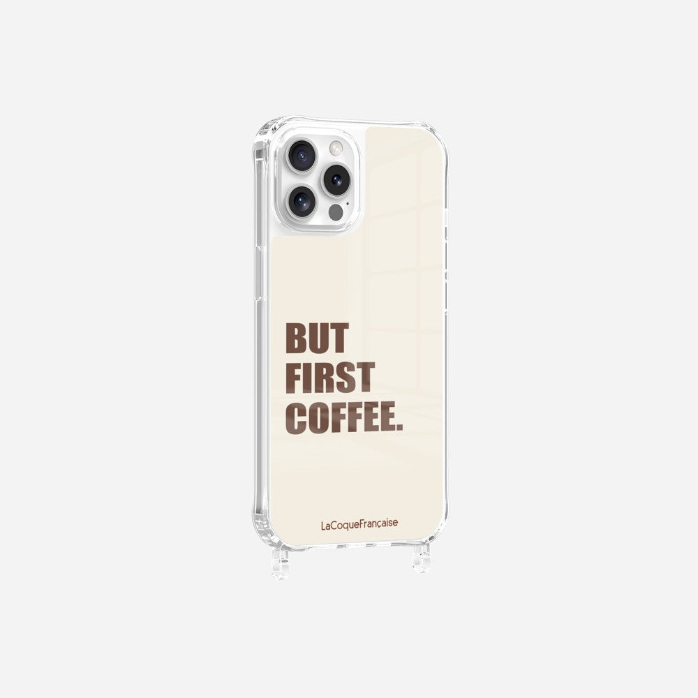 Coque Anneaux Imprimee But First Coffee - 20