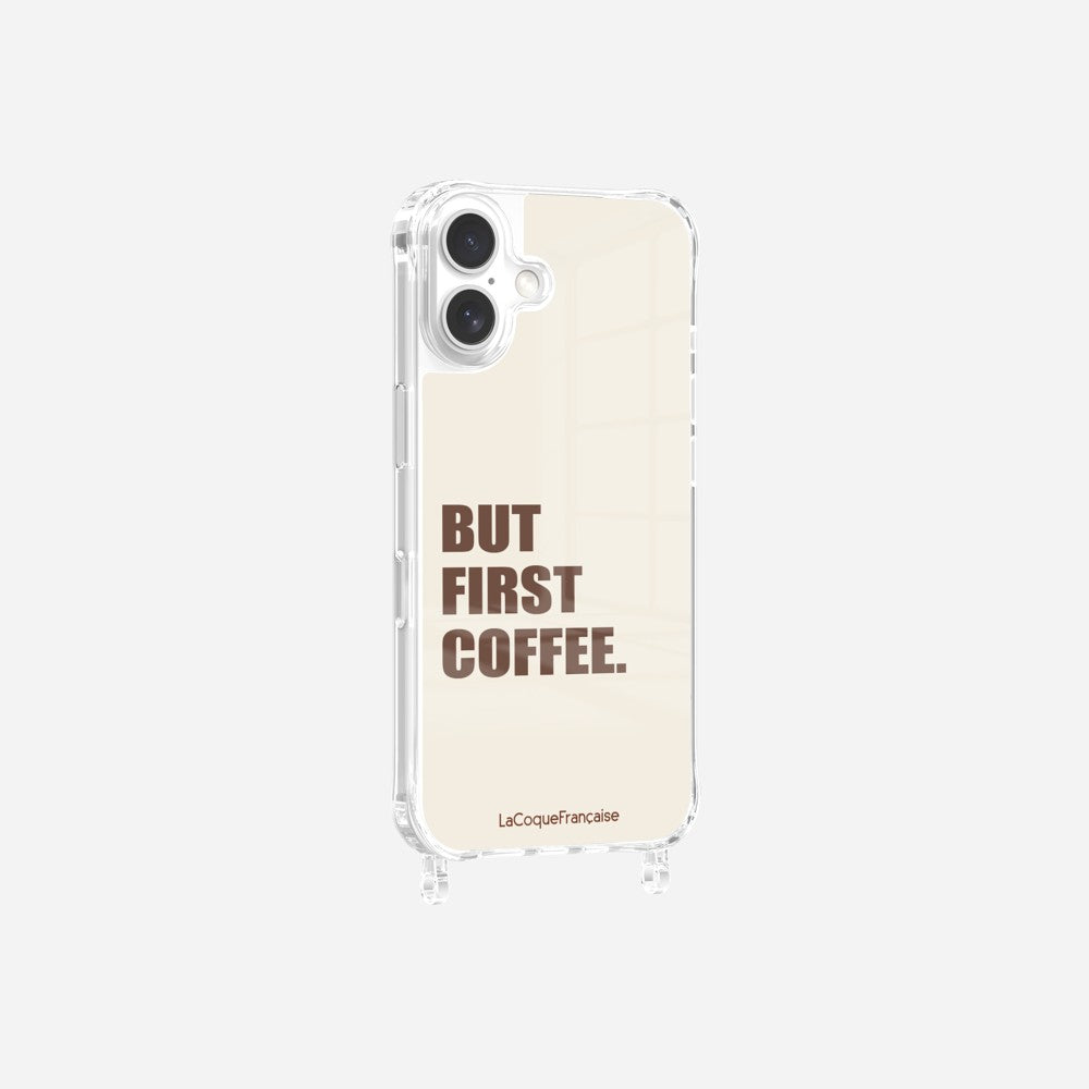 Coque Anneaux Imprimee But First Coffee - 8