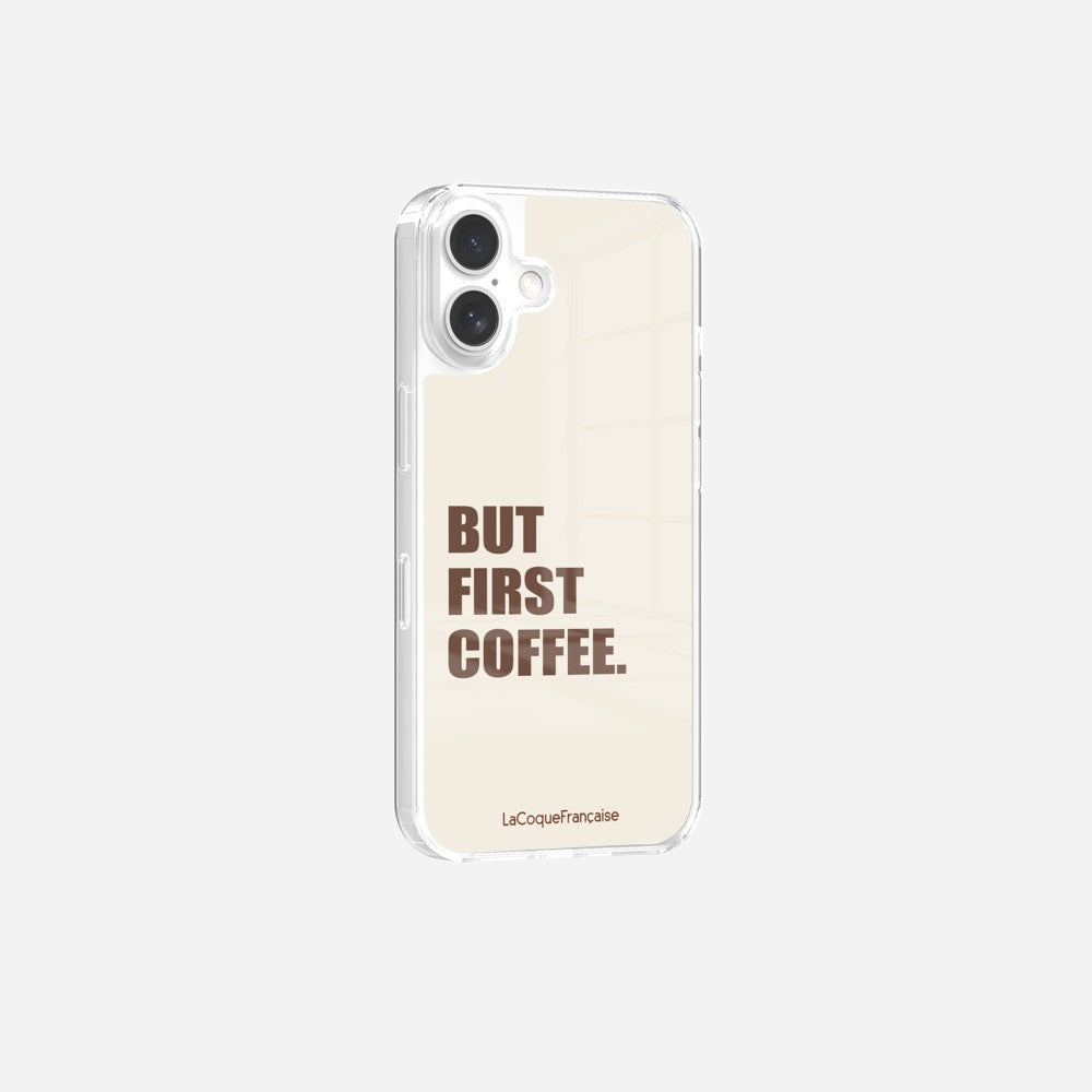 Coque Sans Anneaux Imprimee But First Coffee - 3
