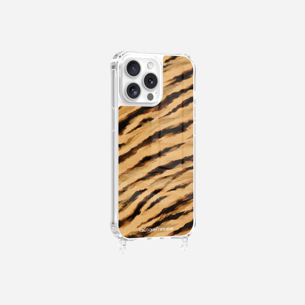 Coque Anneaux Imprimee Zebre Beige Noir - 9