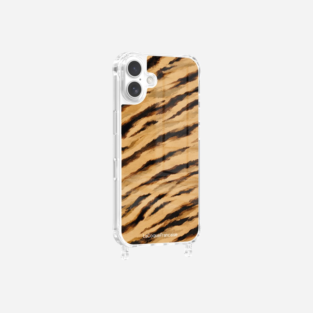 Coque Anneaux Imprimee Zebre Beige Noir - 7